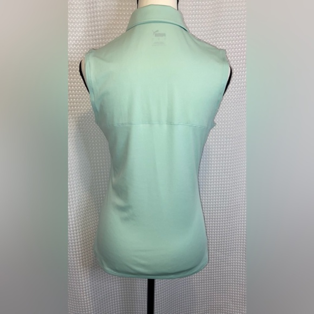PUMA sports sleeveless golf polo size small - Mint - Picture 11 of 13